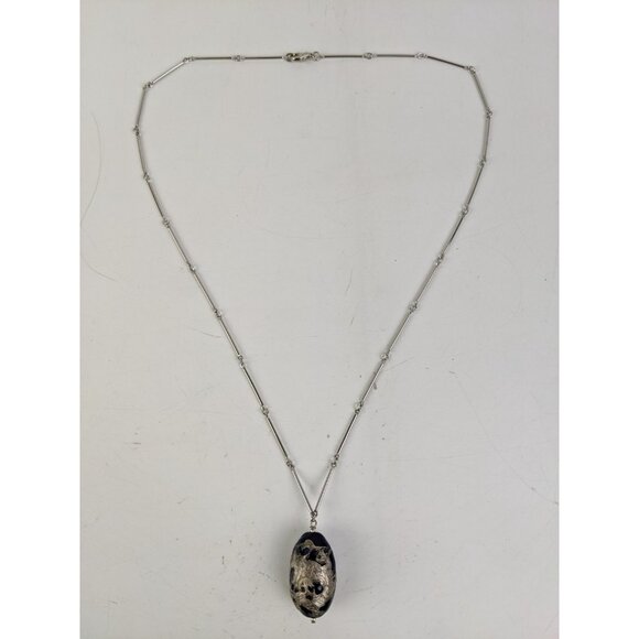 Unbranded Jewelry - Vintage Cloissone Sterling Silver Dragon Pendant Oval 1.5"